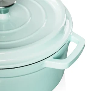 Støpejernsgryte 3,5 l – lyseblå - Image 3
