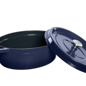 Oval støpejernsgryte 5,6 L – Blå - Image 3
