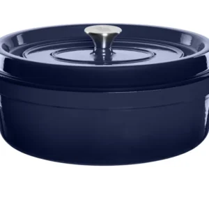 Oval støpejernsgryte 5,6 L – Blå - Image 4