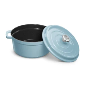 Støpejernsgryte 3,5 l – lyseblå - Image 7