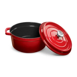 Støpejernsgryte 3,5 l – Rød - Image 4